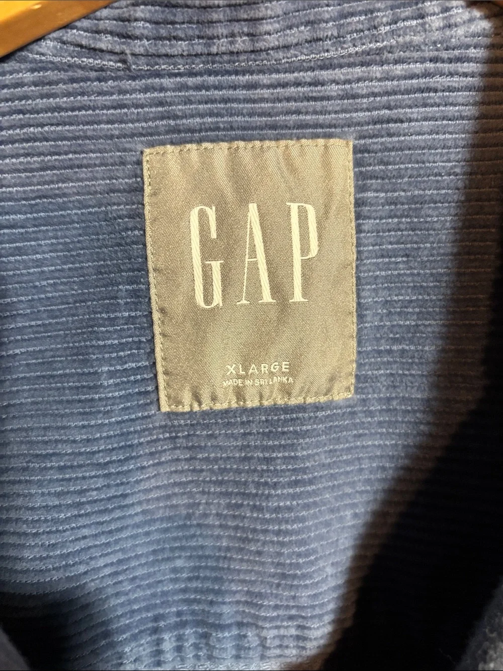 GAP Men's Slate Blue Corduroy Overshirt Jacket